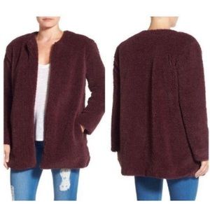 BB Dakota Plum Teddy Coat